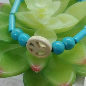 Turquoise peace bracelet